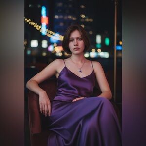 Gold Coast Platinum Plated Genuine Amethyst Pendant